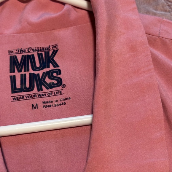 MUK LUKS Dream Weave Long-Sleeve Jumpsuit - Pink - Medium - Picture 10 of 14